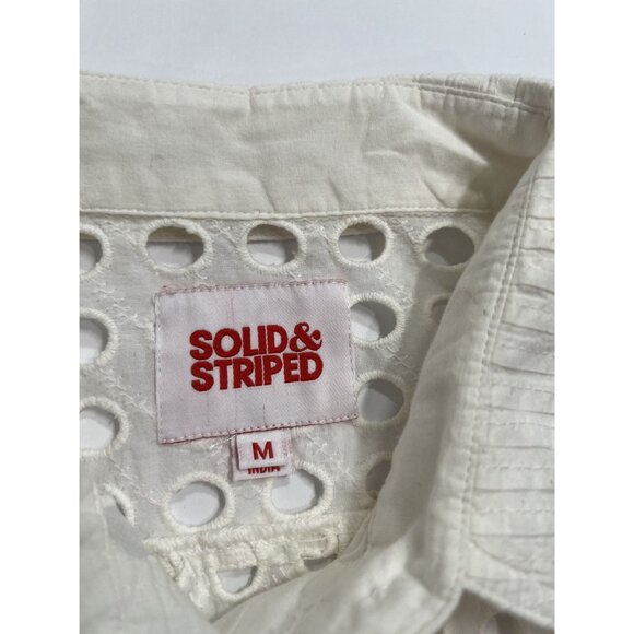 Solid & Striped Eyelet Cotton Oxford Tunic in Marshmallow - Picture 4 of 5